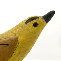 Vintage Folk Art Yellow Bird, Signed H. Sloan, Maine
