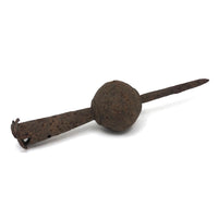 Much Weathered Sculptural Antique Iron Finial