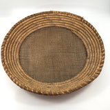 Northwest Coast Native Hazel Twined / Grass Coiled Sifting or Winnowing Basket