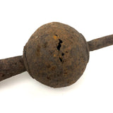 Much Weathered Sculptural Antique Iron Finial