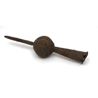 Much Weathered Sculptural Antique Iron Finial