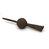 Much Weathered Sculptural Antique Iron Finial