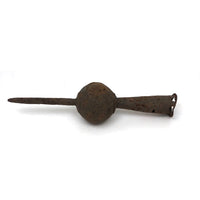 Much Weathered Sculptural Antique Iron Finial