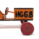 Fabulous Orange and Black Painted Handmade Soap Box Car