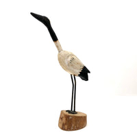 Vintage Folk Art Japanese Crane, Signed H. Sloan, Maine