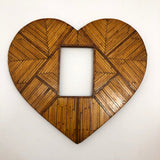 Heart-Shaped Tramp Art Matchstick Picture Frame
