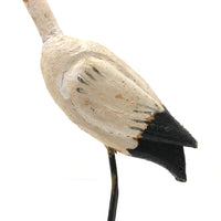 Vintage Folk Art Japanese Crane, Signed H. Sloan, Maine