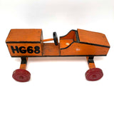 Fabulous Orange and Black Painted Handmade Soap Box Car