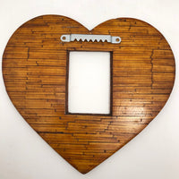 Heart-Shaped Tramp Art Matchstick Picture Frame