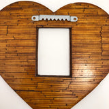 Heart-Shaped Tramp Art Matchstick Picture Frame
