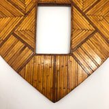 Heart-Shaped Tramp Art Matchstick Picture Frame