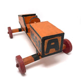 Fabulous Orange and Black Painted Handmade Soap Box Car