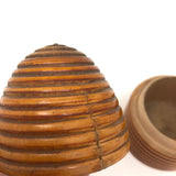 Beautiful Antique Treen Beehive Bank