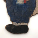 Subtly Gesturing Old Wooden Cutout Bunny