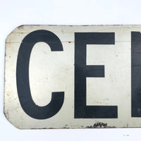 Black and White CENTRAL Real Street Sign