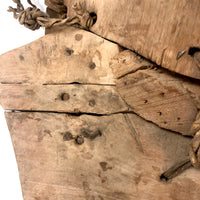 Incredible Sculptural Antique Wooden Saddle with Original Rope Joinings