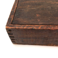 Primitive Old Handmade Slide Top Box