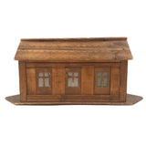 Antique Wooden Erzgebirge Noah's Ark with Two Guardians
