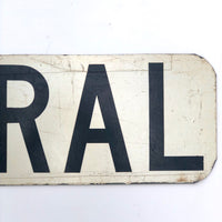 Black and White CENTRAL Real Street Sign