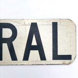 Black and White CENTRAL Real Street Sign