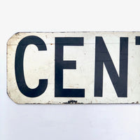 Black and White CENTRAL Real Street Sign