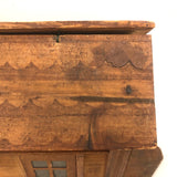 Antique Wooden Erzgebirge Noah's Ark with Two Guardians