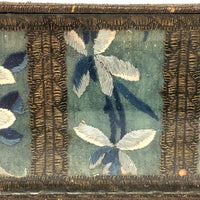 SOLD 19th C. Chinese Silk Embroidery with Gold Trim Under Glass (Tray)