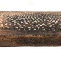 Amazing Old Primitive Wooden Grater with Embedded Rock Shards