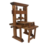 Gutenberg Printing Press Vintage Wooden 1:10 Scale Kit Model