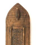 Fabulous Carved Folk Art Man and Boat with Moveable Arms and Rudder