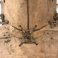 Incredible Sculptural Antique Wooden Saddle with Original Rope Joinings