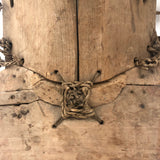 Incredible Sculptural Antique Wooden Saddle with Original Rope Joinings