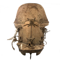 Incredible Sculptural Antique Wooden Saddle with Original Rope Joinings