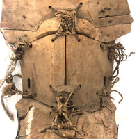 Incredible Sculptural Antique Wooden Saddle with Original Rope Joinings