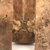 Incredible Sculptural Antique Wooden Saddle with Original Rope Joinings