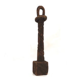Very Old Pine Carved whimsy Rattle with Fish, Heart, Crosses and Snake!