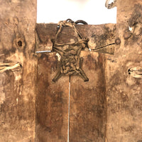 Incredible Sculptural Antique Wooden Saddle with Original Rope Joinings