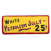 Petroleum Jelly c. 1950s  Hand-painted Make Do Cardboard Sign