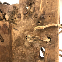 Incredible Sculptural Antique Wooden Saddle with Original Rope Joinings