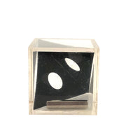Vintage Modern Acrylic and Steel Puzzle Cube