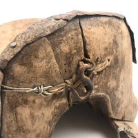 Incredible Sculptural Antique Wooden Saddle with Original Rope Joinings