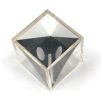Vintage Modern Acrylic and Steel Puzzle Cube