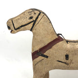 Antique Hand-painted White Wooden Horse, Presumed SA. Smith