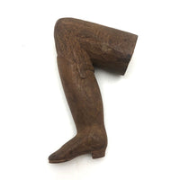 Old Carved Ladies Leg (Large Pipe Tamper?)