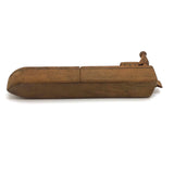 Fabulous Carved Folk Art Man and Boat with Moveable Arms and Rudder