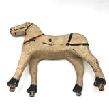 Antique Hand-painted White Wooden Horse, Presumed SA. Smith