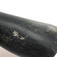 Elegant Inuit Black Stone Carved Owl