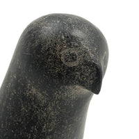 Elegant Inuit Black Stone Carved Owl