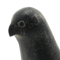 Elegant Inuit Black Stone Carved Owl