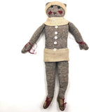 Sweet Old Knit Sock Doll Kitty with Leather Booties